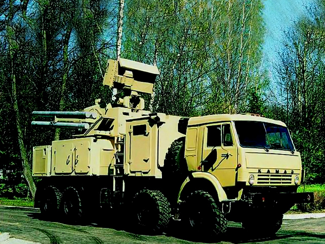Зенитный ракетно-пушечный комплекс Панцирь-С1-О на шасси КАМАЗ-63501