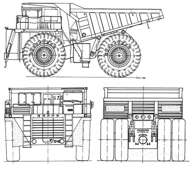 Белаз 540 чертеж