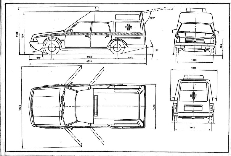 Москвич 2141 чертеж