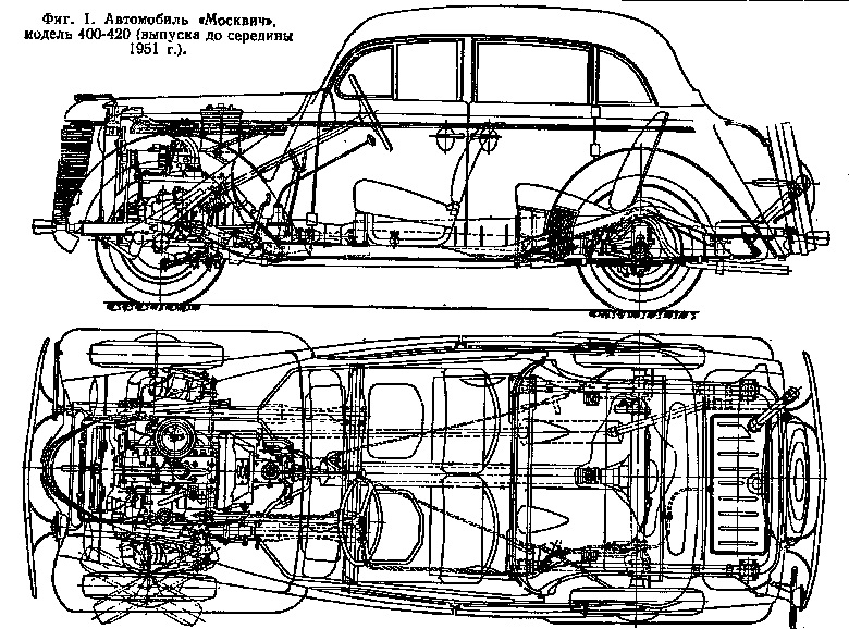 Москвич 402 двигатель чертеж
