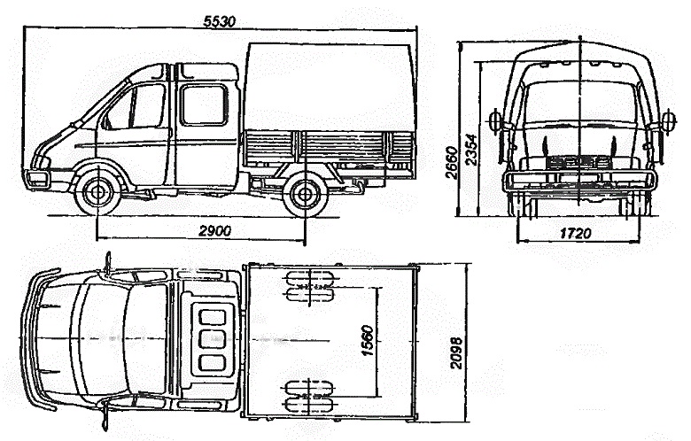 Схема кузова газель 2705