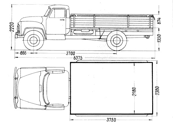 Газ 3307 чертеж