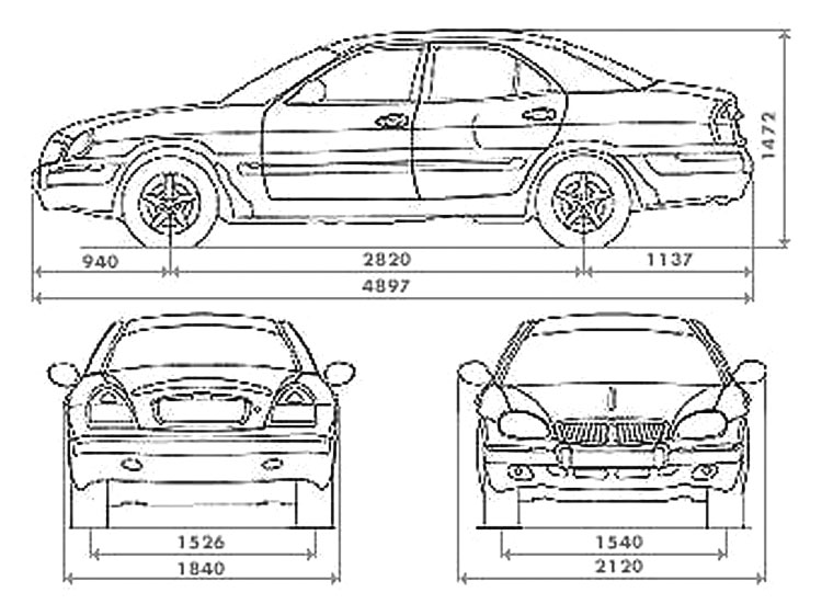 Газ 31105 чертеж