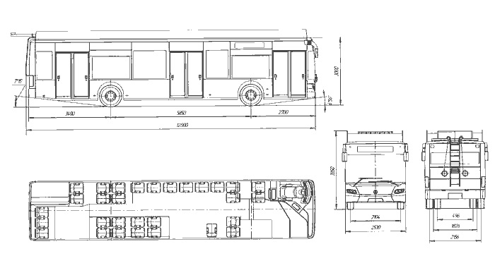 Автобус кавз 423800 схема мест