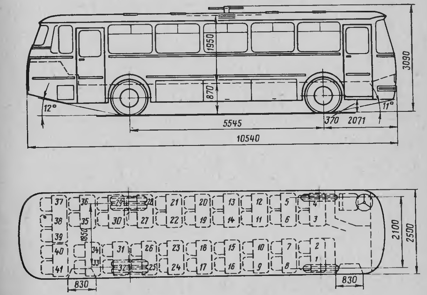 Лаз 695б чертеж