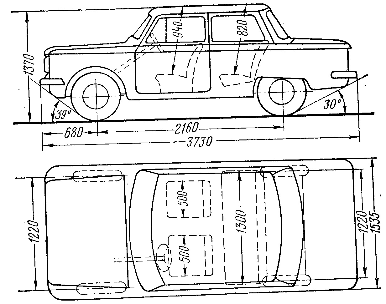 Чертеж заз 965